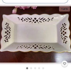 Lenox Ivory Candy Dish Trinket Jewelry Dish